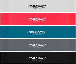 Avento Mini Band różne poziomy oporu w zestawie wielokolorowy 5 szt.