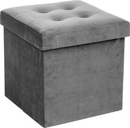 Atmosphera Pufa pikowana Adaline Grey 38x38 cm