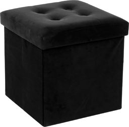 Atmosphera Pufa pikowana Adaline Black 38x38 cm