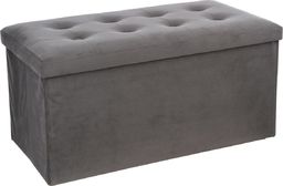 Atmosphera Pufa pikowana Adaline Grey 76x38 cm