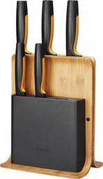 Fiskars Zestaw 5 noży w bloku bambusowym Functional Form 1057552