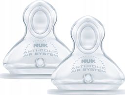 NUK Smoczek silikonowy do butelki M 2szt. 0-6m Nuk