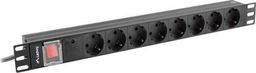 Lanberg Listwa zasilania PDU 1U 8x Schuko 16A 2m (PDU-08E-0200-BK)