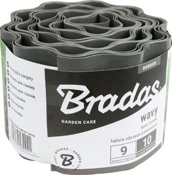 Bradas Obrzeże faliste trawnikowe palisada 9m/10cm szary 2241