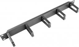 Lanberg Organizer kabli 1U typ B do szaf 19'' Czarny (AK-1202-B)