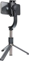 Selfie stick Partner Tele.com Zestaw / uchwyt selfie z pilotem na bluetooth triopod GIMBAL stabilizator czarny SSTR-L08