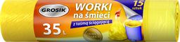 JAN Niezbędny Sarantis Jan Niezbędny Grosik Worki na śmieci z taśmą 35L 1op-15szt