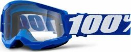100% Gogle 100% STRATA 2 JUNIOR BLUE (Szyba Przezroczysta Anti-Fog, LT 88%-92%) (NEW)