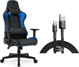 Fotel SENSE7 Spellcaster czarno-niebieski + kabel usb
