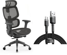 Krzesło biurowe SENSE7 Nobu Grafitowe + kabel usb