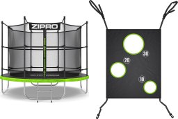 Trampolina ogrodowa Zipro Jump Pro z siatką wewnętrzną 8FT 252cm + Mata Celnościowa