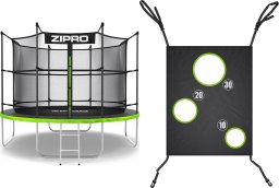 Trampolina ogrodowa Zipro Jump Pro z siatką wewnętrzną 10FT 312cm + Mata Celnościowa