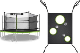 Trampolina ogrodowa Zipro Jump Pro z siatką wewnętrzną 14FT 435cm + Mata Celnościowa