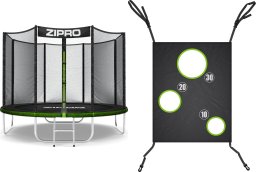 Trampolina ogrodowa Zipro Jump Pro z siatką zewnętrzną 8FT 252cm + Mata Celnościowa