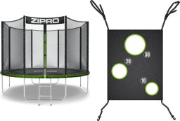 Trampolina ogrodowa Zipro Jump Pro z siatką zewnętrzną 10FT 312cm + Mata Celnościowa