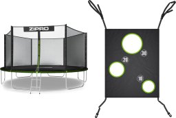 Trampolina ogrodowa Zipro Jump Pro z siatką zewnętrzną 14FT 435cm + Mata Celnościowa
