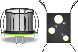Trampolina ogrodowa Zipro Jump Pro Premium z siatką wewnętrzną 8FT 252cm + Mata Celnościowa