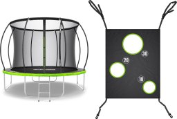 Trampolina ogrodowa Zipro Jump Pro Premium z siatką wewnętrzną 10FT 312cm + Mata Celnościowa
