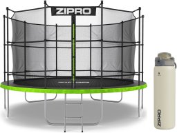 Trampolina ogrodowa Zipro Jump Pro z siatką wewnętrzną 12FT 374cm + Butelka Termiczna