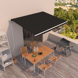 vidaXL Automatycznie zwijana markiza, 400 x 350 cm, antracytowa