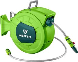 Verto Wąz z automatycznym zwijaczem 20 m +2m (15G891)