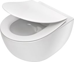 Miska WC Deante Peonia Miska wisząca bezkołnierzowa z deską wolnoopadającą (CDED6ZPW)