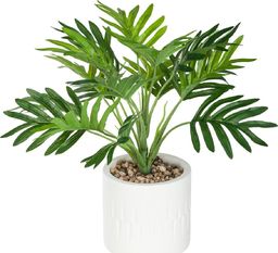 Atmosphera Biała sztuczna palma w doniczce 29 cm