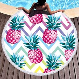 Victoria Fashion BQ50D CHUSTA OKRĄGŁA NA PLAŻĘ SZYBKOSCHNĄCA ANANAS