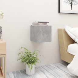 vidaXL Szafka nocna, szarość betonu, 30,5x30x30 cm, płyta wiórowa