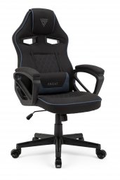 Fotel SENSE7 Knight materiałowy czarno-niebieski
