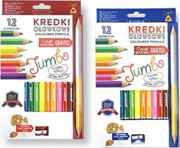 Penword Kredki ołówkowe PENWORD Jumbo high quality trójkątne z temperówką 12+2kolory gratis Penword