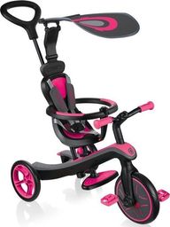 Globber Rowerek 4w1 trójkołowy / biegowy / wózek Explorer Trike Fuchsia 632-110-2