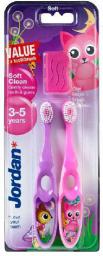 Jordan Szczoteczka do zębów DUO Soft Clean dla dzieci (3-5 lat) miękka 1 op-2 szt. mix wzorów