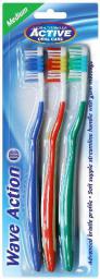 Active  Oral Care Szczoteczka Wave Action średnia 3szt