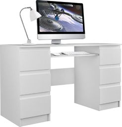 Biurko Topeshop Kuba Białe 130 cm x 51 cm