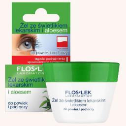 Floslek Pielęgnacja oczu Żel ze świetlikiem i aloesem do powiek słoik 10g