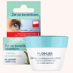 Floslek Pielęgnacja oczu Żel ze świetlikiem i babką lancetowatą do powiek słoik 10g