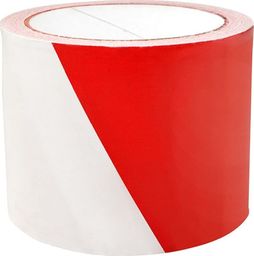 Taśma ostrzegawcza 100-metrowa 75 mm biało-czerwona