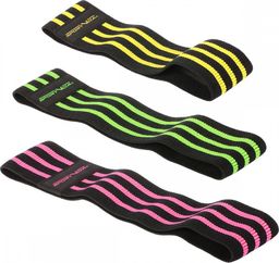 SportVida Hip Band  SV-HK0365 różne poziomy oporu w zestawie wielokolorowy 3 szt.