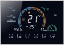 Renov8 Smart Wi-Fi Thermostat with color LCD for fan-coil 2/4 pipe - compatible 86x86 and round 60mm box