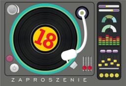 KUKARTKA Zaproszenie ZZ-055 Urodziny 18 DJ (5 szt.)