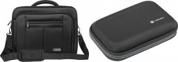 Torba Natec Torba Natec Boxer 17.3" (NTO-0393) + Etui na dysk twardy Krill 2 Czarne (NET-2053)