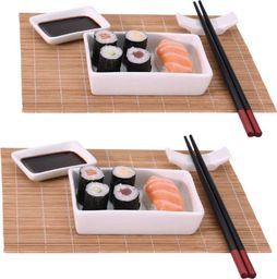 EXCELLENT HOUSWARE ZESTAW DO SERWOWANIA SUSHI dla 2 osób 12 elementów