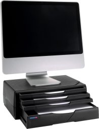 4World Exponent World Organizer A4R pod drukarki, MFP oraz monitory (czarny, 4 szuflady