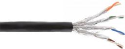 InLine Kabel instalacyjny S/FTP PiMF, Cat.7a, AWG 23, 1200 Mhz, PE, czarny, 500m (70500P)