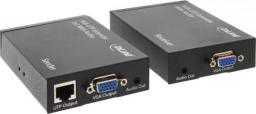 System przekazu sygnału AV InLine VGA + Audio, po sieci LAN Ethernet RJ45 przez kabel UTP / STP, do 300m, zestaw (65012)