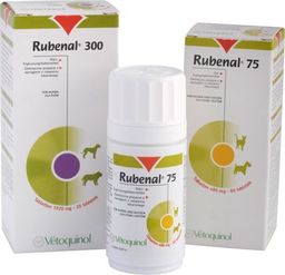 VETOQUINOL Rubenal 300 - dietetyczny preparat z wyciągiem z rzewienia lekarskiego 60tabl.