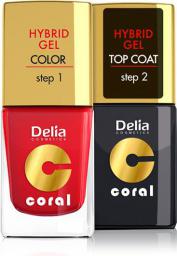 Delia Cosmetics Coral Hybrid Gel Emalia do paznokci nr 25 11ml