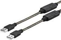 Kabel USB VivoLink USB-A - USB-A 15 m Czarny (PROUSBAA15)