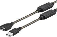 Kabel USB VivoLink USB-A - USB-A 15 m Czarny (PROUSBAAF15)